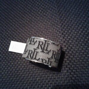 NEW! Ralph Lauren Metal & Cloth RLL Cuff Bracelet